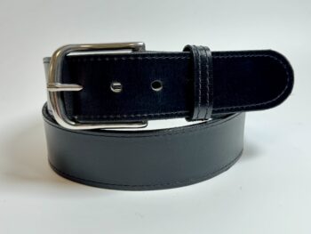 1.75” Wide Referee/Umpire Black Leather Belt