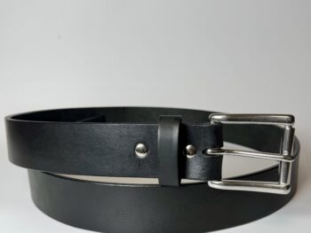 Premium Heavy Black Leather Gun Belt