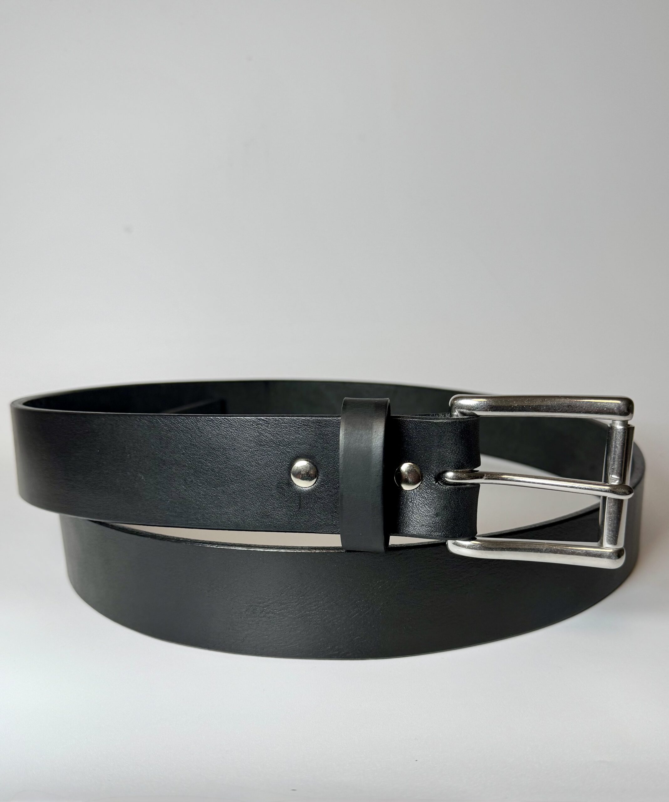 Premium Heavy Black Leather Gun Belt