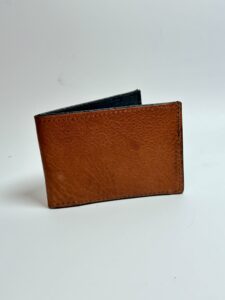 Bison Brown Small Leather Bifold Wallet