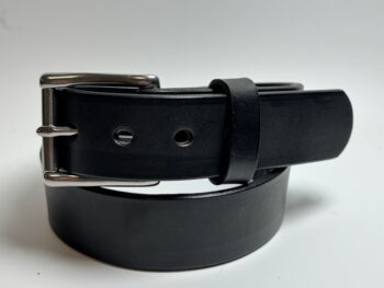 Premium Heavy Black Leather Gun Belt