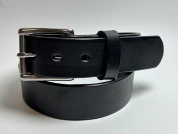 Premium Heavy Black Leather Gun Belt