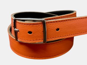 Orange Leather Sports Belt