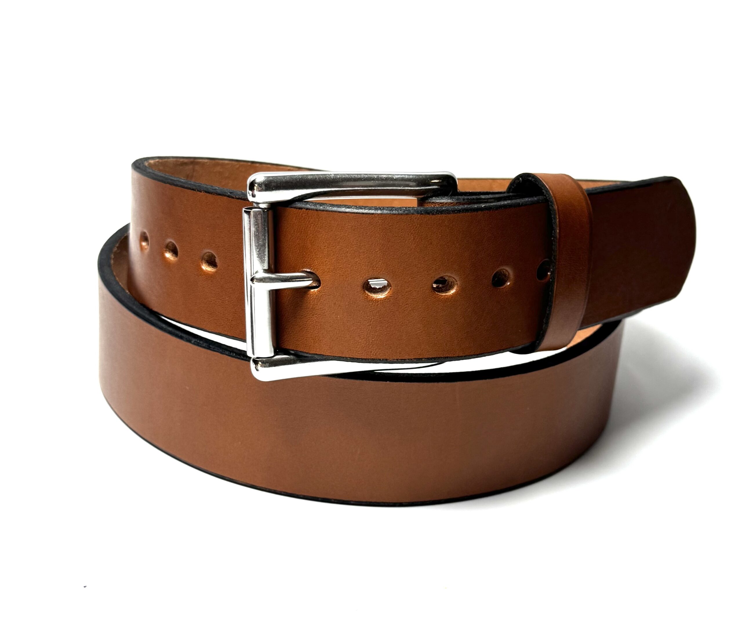 Premium Heavy Light Brown Leather Gun Belt