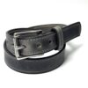 Grey Leather Dress Belt
