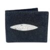 Stingray Black Leather Bifold Wallet