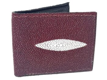 Stingray Red Leather Bifold Wallet