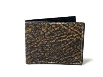 Elephant Antique Saddle Safari Leather Bifold Wallet