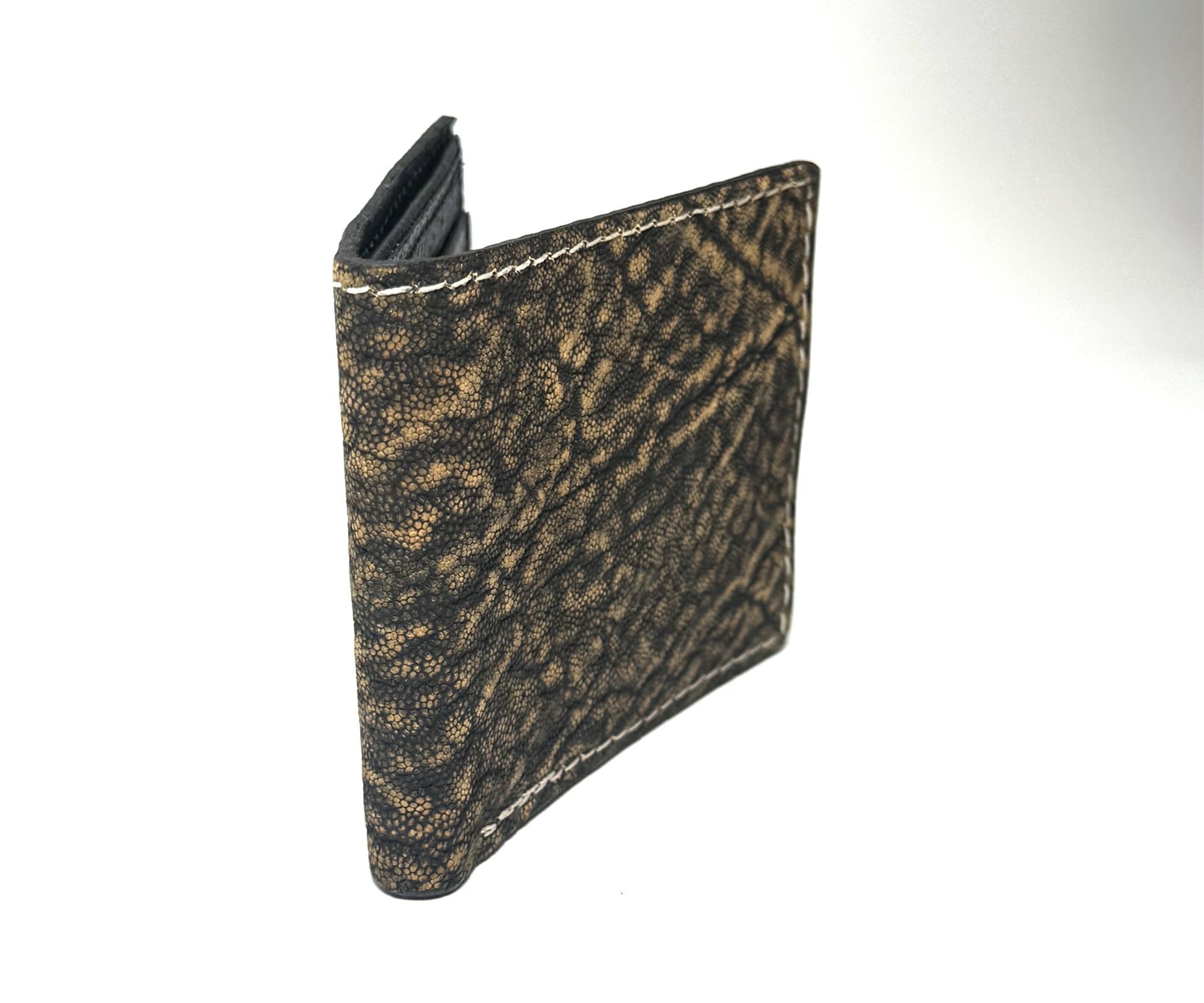 Elephant Antique Saddle Safari Leather Bifold Wallet