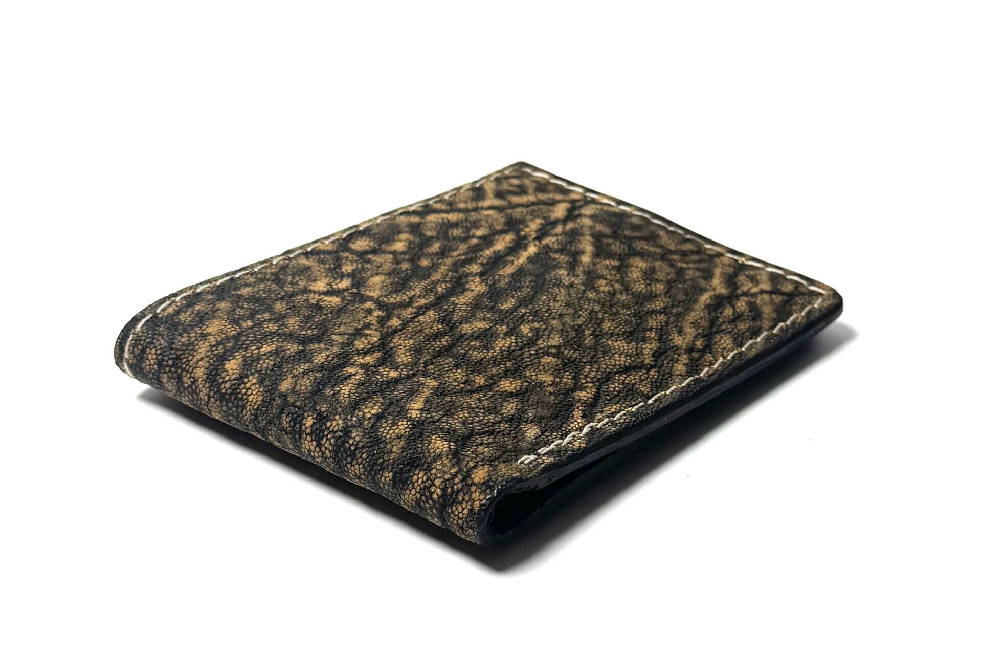 Elephant Antique Saddle Safari Leather Bifold Wallet