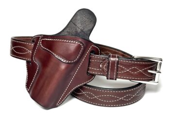 Brown Figure 8 leather belt and Glock XD OWB holster combo