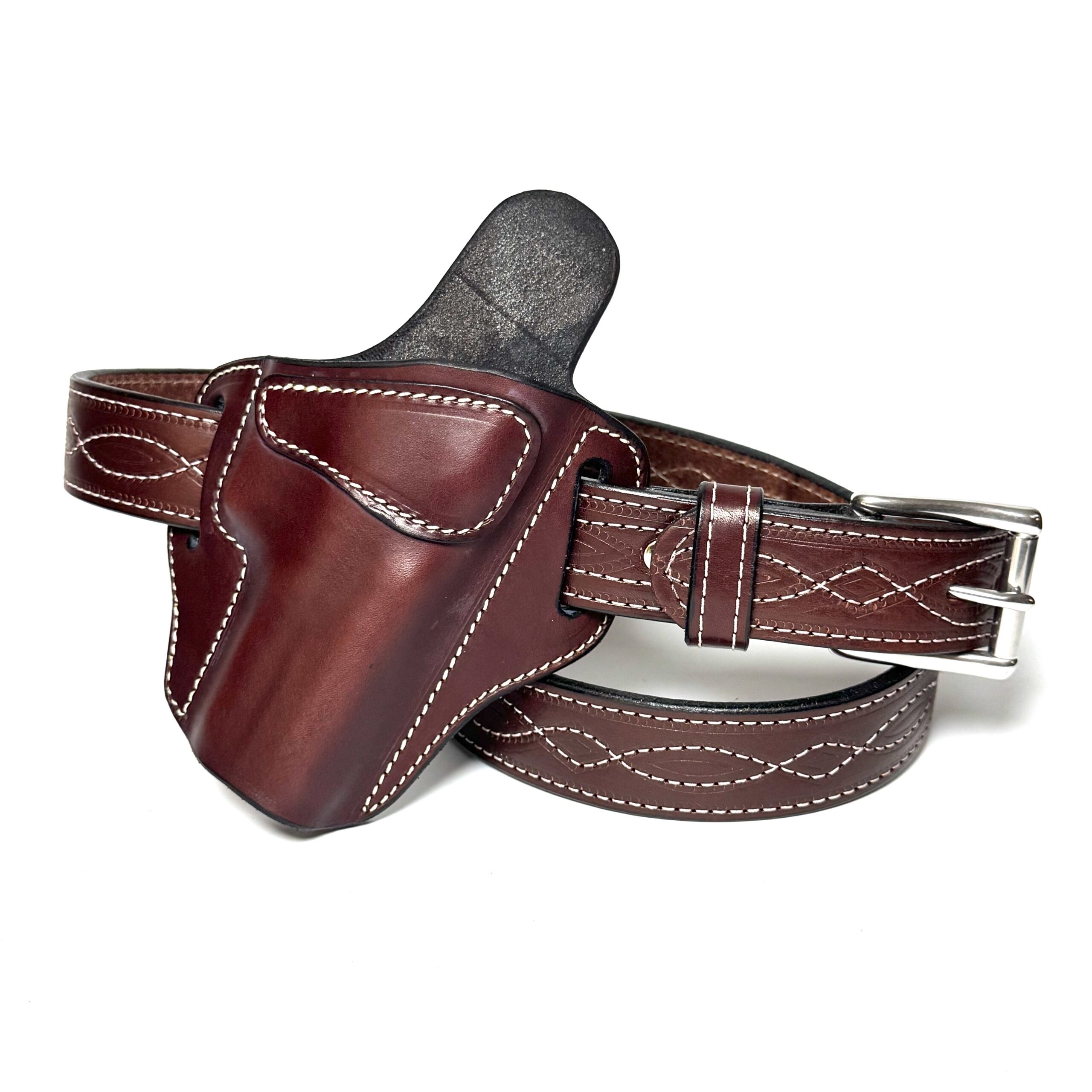 Brown Figure 8 leather belt and Glock XD OWB holster combo