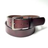 Premium heavy brown leather belt Amish made from full grain leather